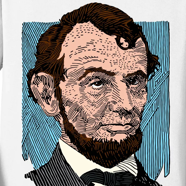 Abraham Lincoln Portrait Kids Long Sleeve Shirt