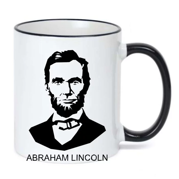 Abraham Lincoln Portrait President Black Color Changing Mug