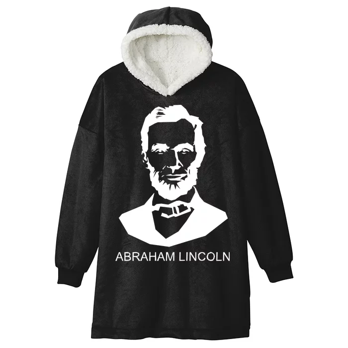 Abraham Lincoln Portrait President Hooded Wearable Blanket