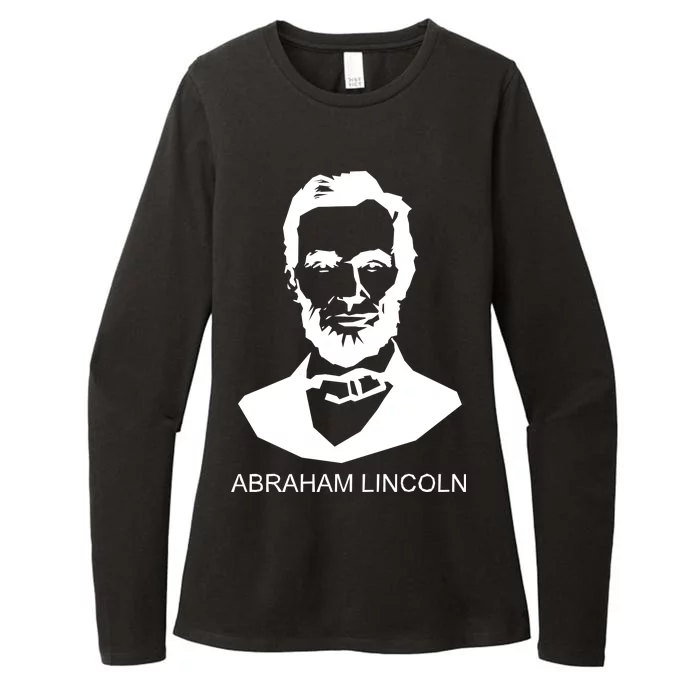 Abraham Lincoln Portrait President Womens CVC Long Sleeve Shirt