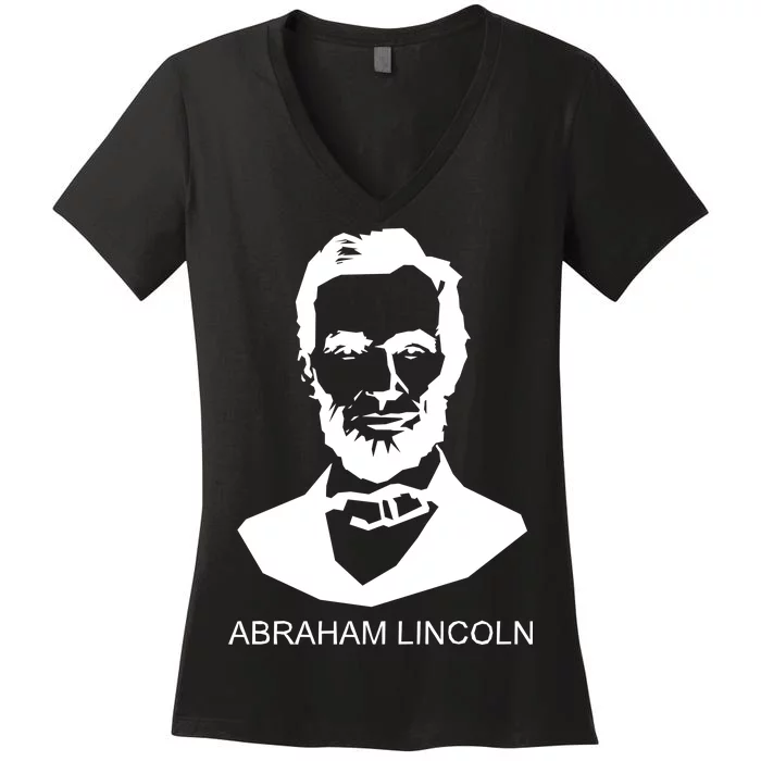 Abraham Lincoln Portrait President Women's V-Neck T-Shirt