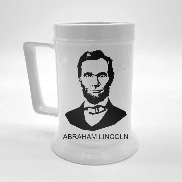 Abraham Lincoln Portrait President Front & Back Beer Stein