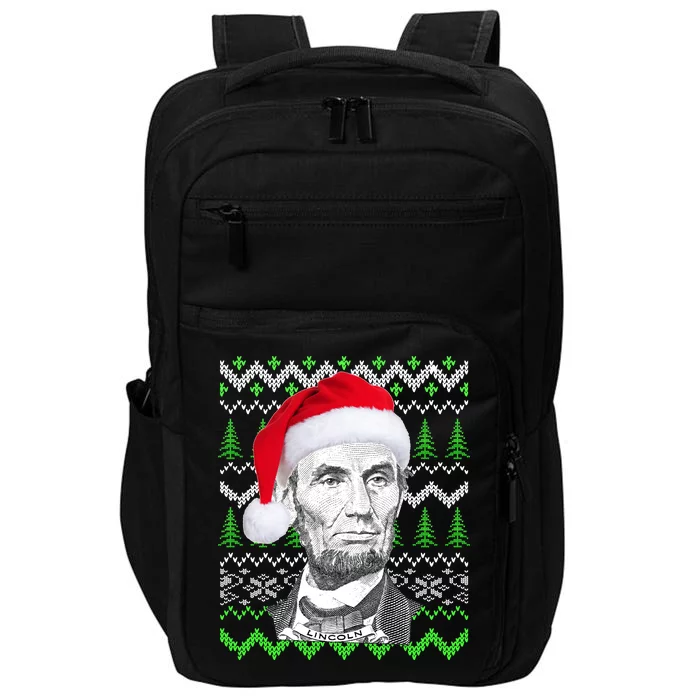 Abraham Lincoln Ugly Christmas Sweater Impact Tech Backpack