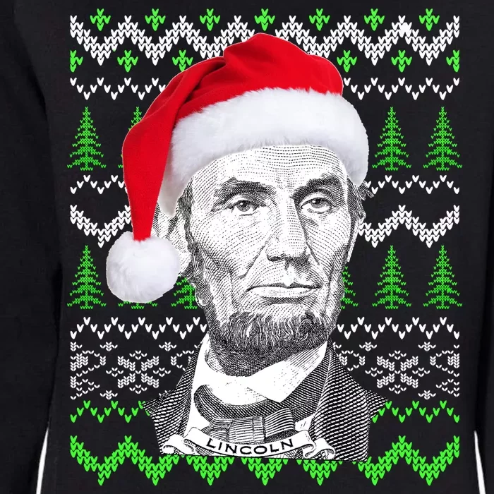 Abraham Lincoln Ugly Christmas Sweater Womens California Wash Sweatshirt