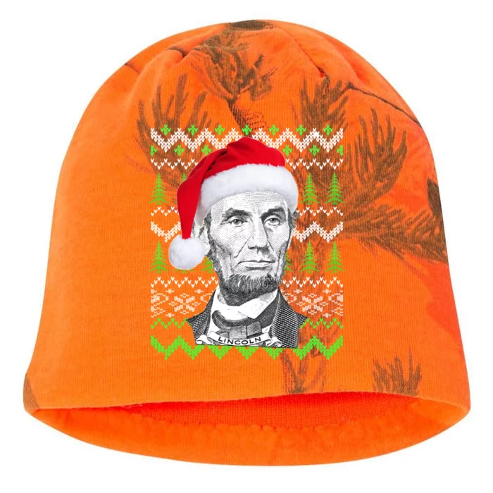 Abraham Lincoln Ugly Christmas Sweater Kati - Camo Knit Beanie