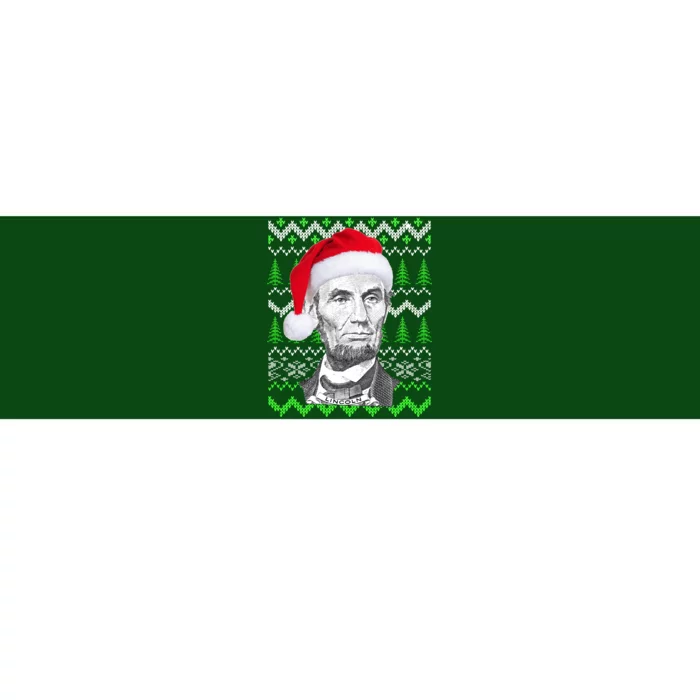 Abraham Lincoln Ugly Christmas Sweater Bumper Sticker