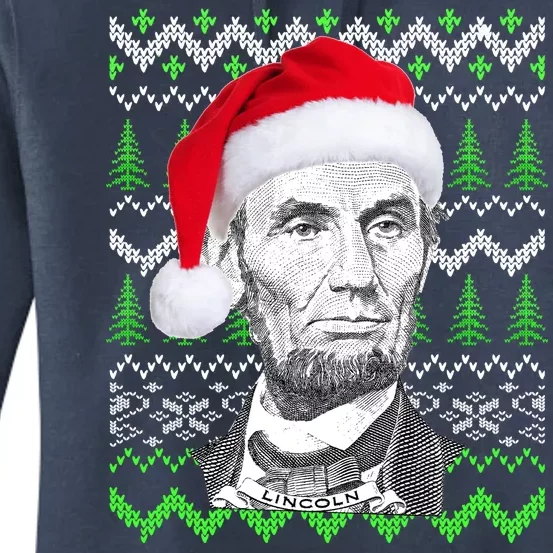 Abraham Lincoln Ugly Christmas Sweater Women's Pullover Hoodie