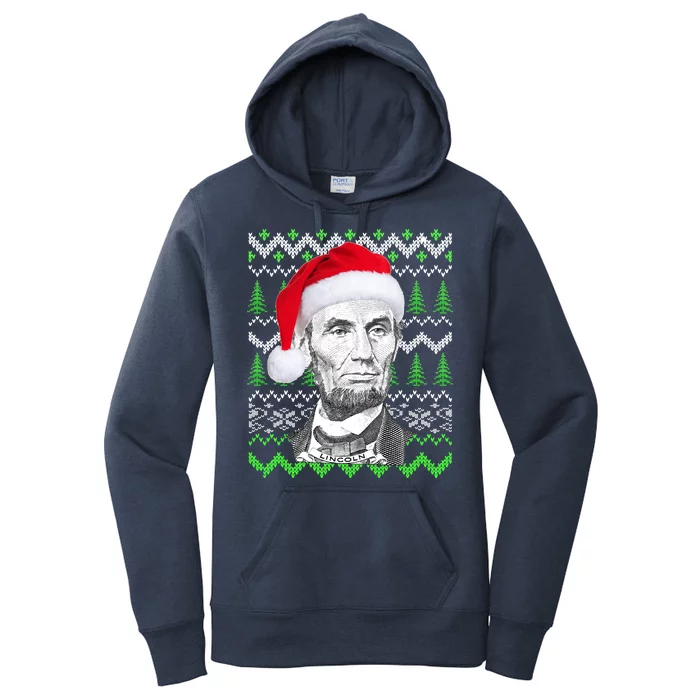 Abraham Lincoln Ugly Christmas Sweater Women's Pullover Hoodie