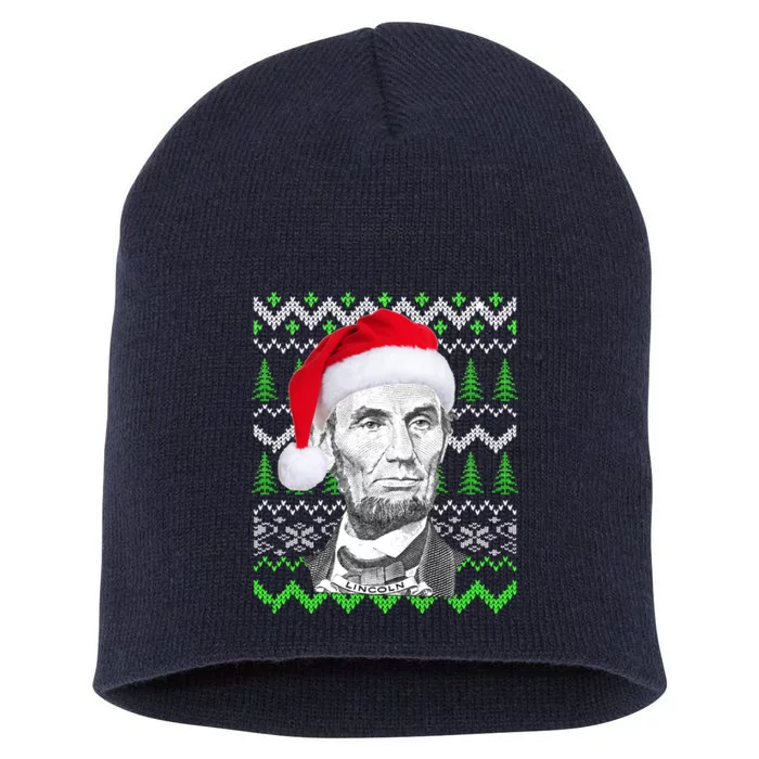 Abraham Lincoln Ugly Christmas Sweater Short Acrylic Beanie