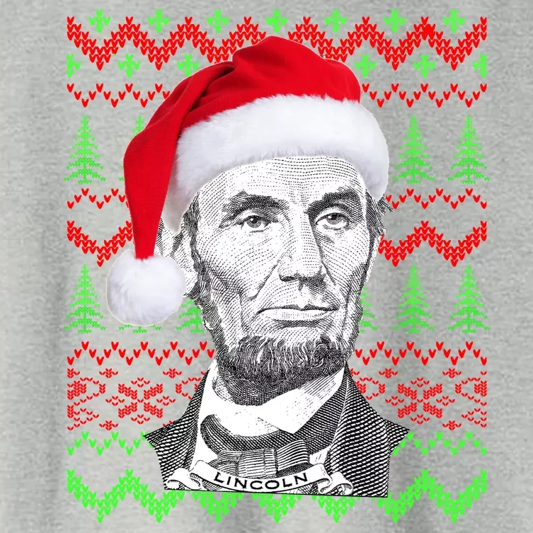 Abraham Lincoln Ugly Christmas Sweater Women's Crop Top Tee