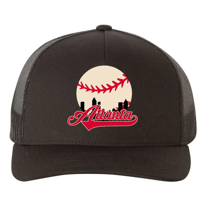 Atlanta Baseball Skyline Georgia Atlanta Yupoong Adult 5-Panel Trucker Hat