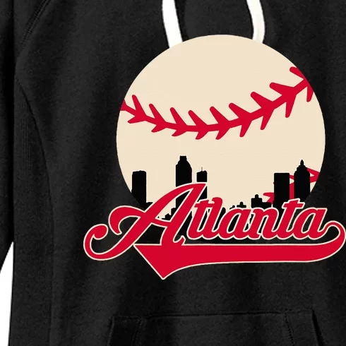 Atlanta Baseball Skyline Georgia Atlanta Women's Fleece Hoodie