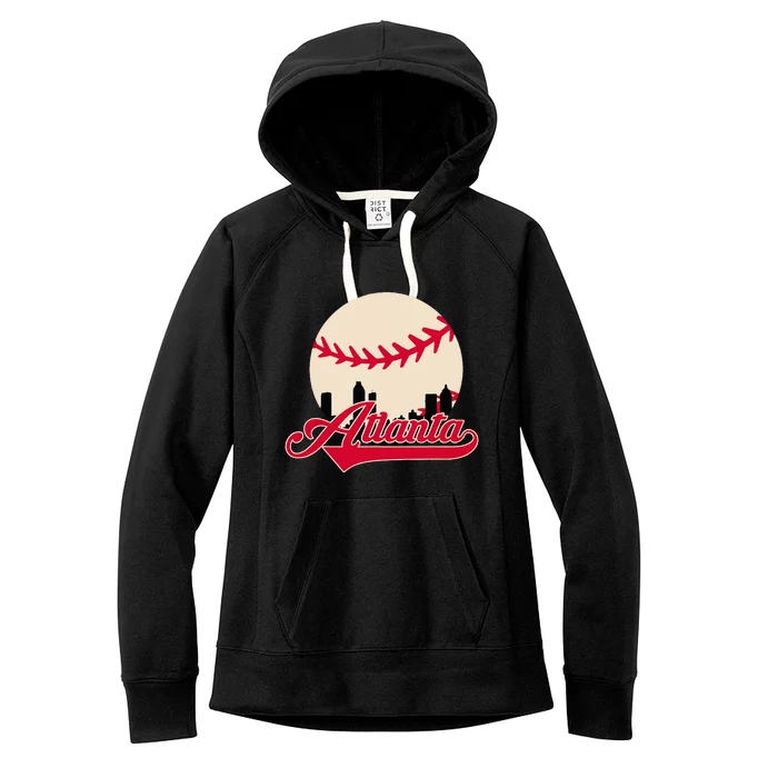 Atlanta Baseball Skyline Georgia Atlanta Women's Fleece Hoodie