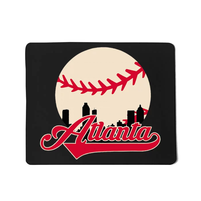 Atlanta Baseball Skyline Georgia Atlanta Mousepad