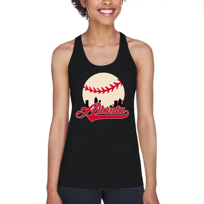 Atlanta Baseball Skyline Georgia Atlanta Women's Racerback Tank