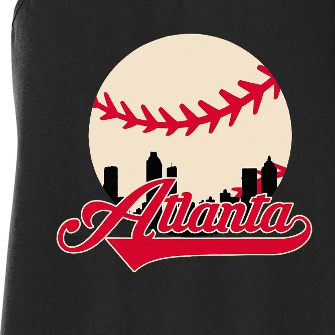 Atlanta Baseball Skyline Georgia Atlanta Women's Racerback Tank