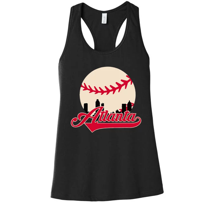 Atlanta Baseball Skyline Georgia Atlanta Women's Racerback Tank