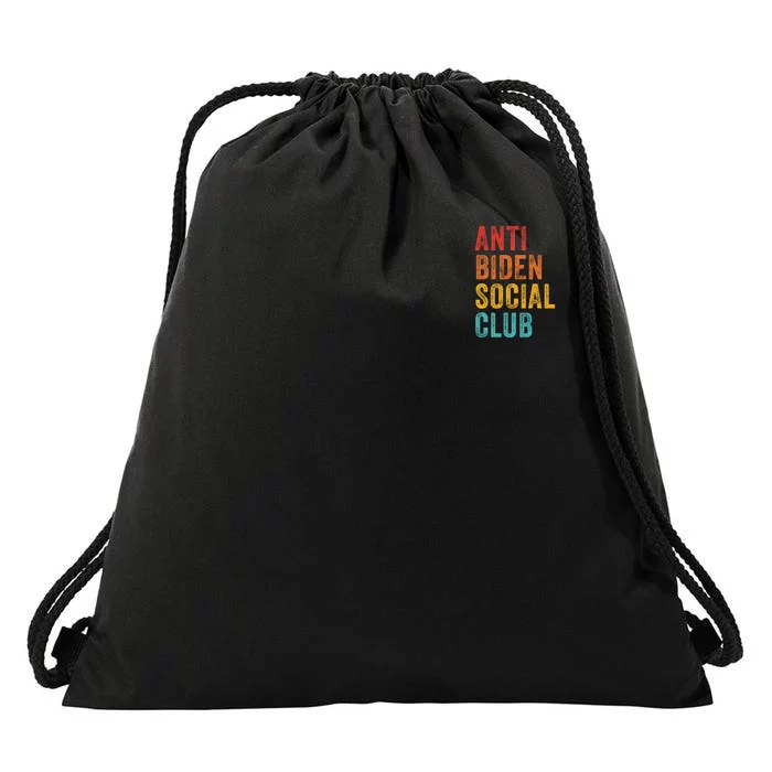 Anti Biden Social Club Drawstring Bag