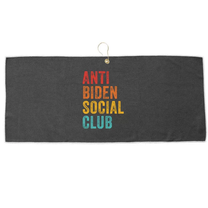 Anti Biden Social Club Large Microfiber Waffle Golf Towel