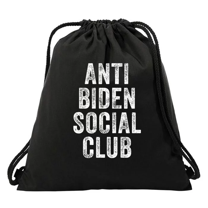 Anti Biden Social Club Drawstring Bag