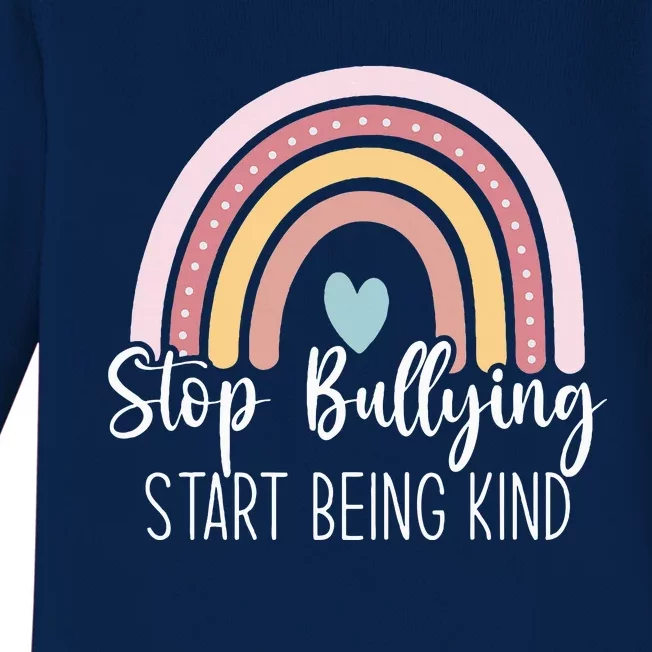 Anti Bully Start Being Kind Anti Bullying Awareness Baby Long Sleeve Bodysuit