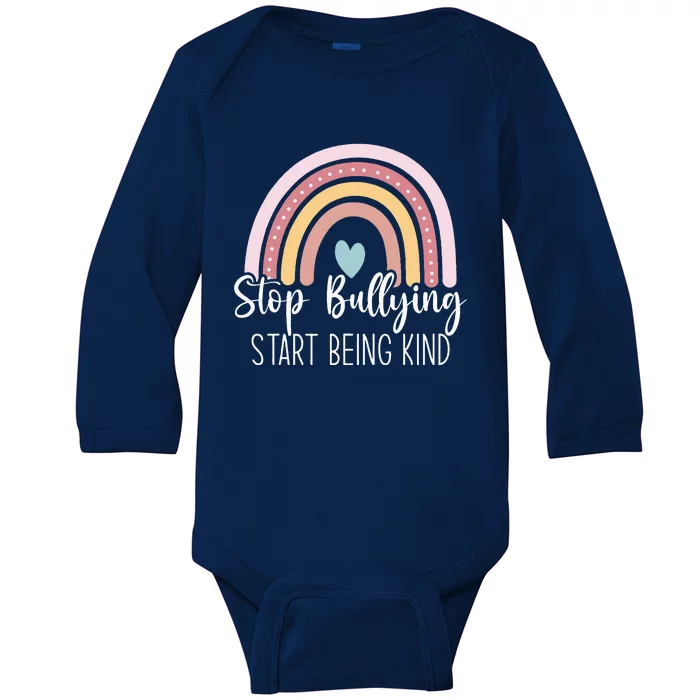 Anti Bully Start Being Kind Anti Bullying Awareness Baby Long Sleeve Bodysuit