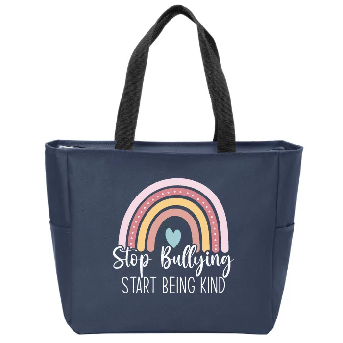 Anti Bully Start Being Kind Anti Bullying Awareness Zip Tote Bag