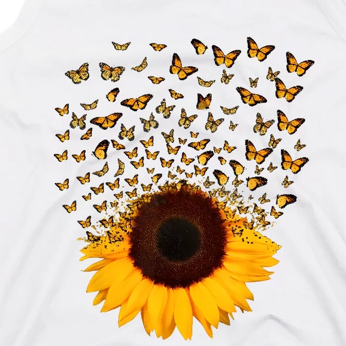 Adorable Butterfly Sunflower Tank Top