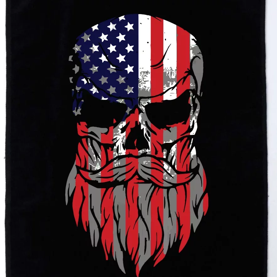 American Beard Skull Platinum Collection Golf Towel