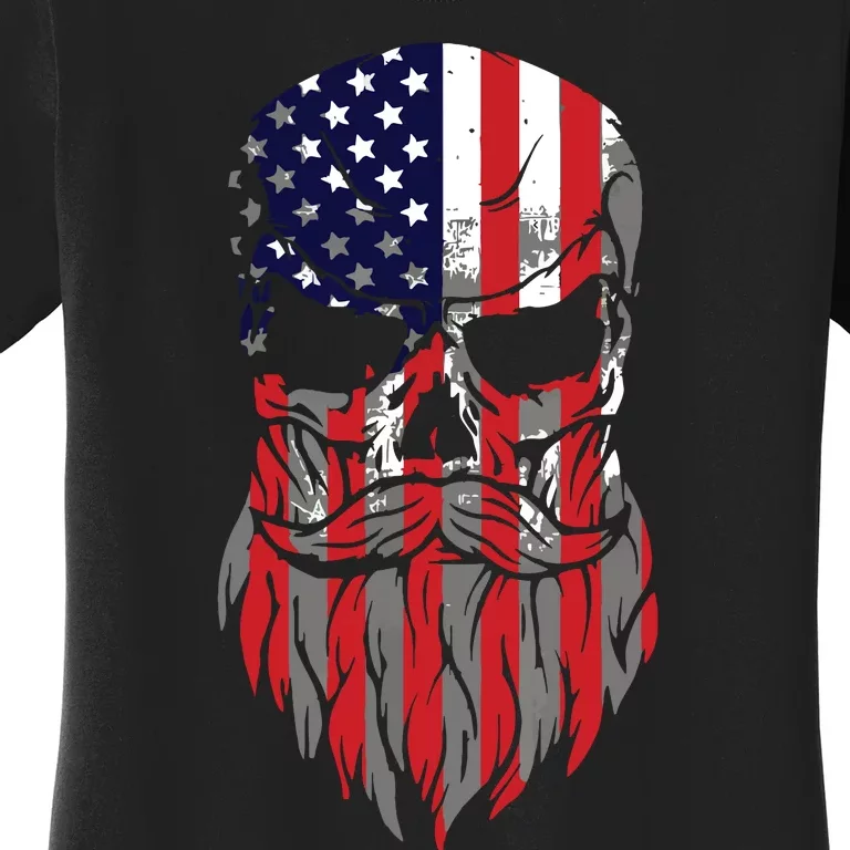 American Beard Skull Women's T-Shirt