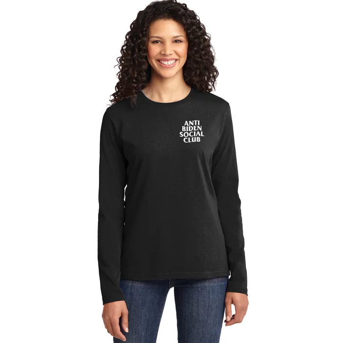 Anti Biden Social Club Ladies Long Sleeve Shirt