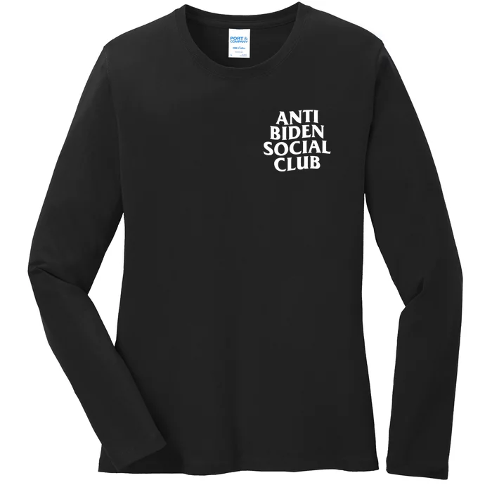 Anti Biden Social Club Ladies Long Sleeve Shirt