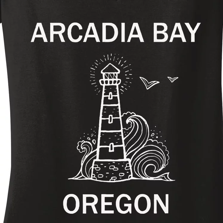 Arcadia Bay Strange Life Two Whales Diner Video Gamer Women's V-Neck T-Shirt