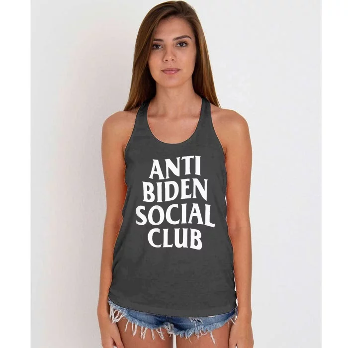 Anti Biden Social Club Women's Knotted Racerback Tank