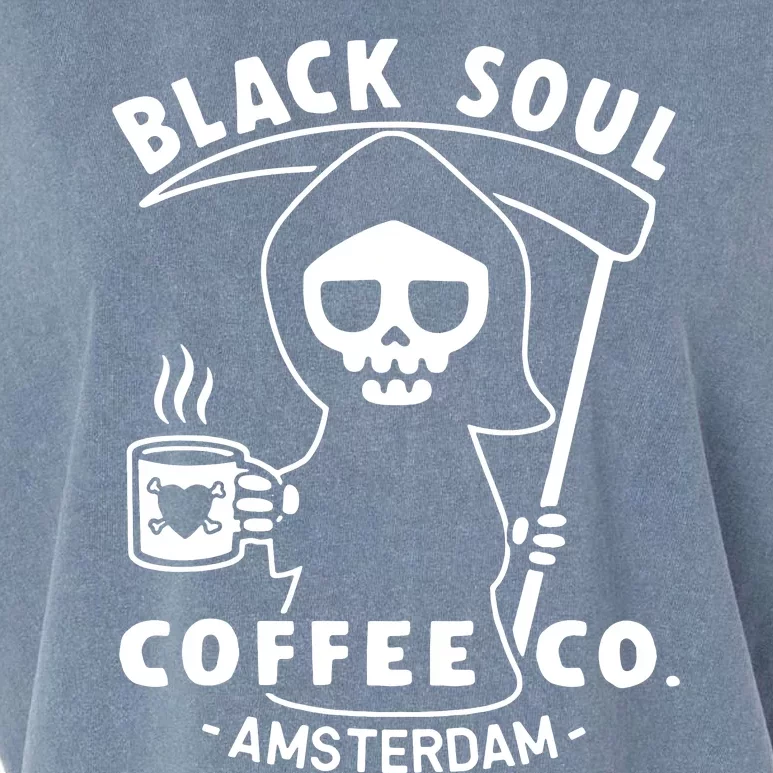 Amsterdam Black Soul Cafe Garment-Dyed Women's Muscle Tee