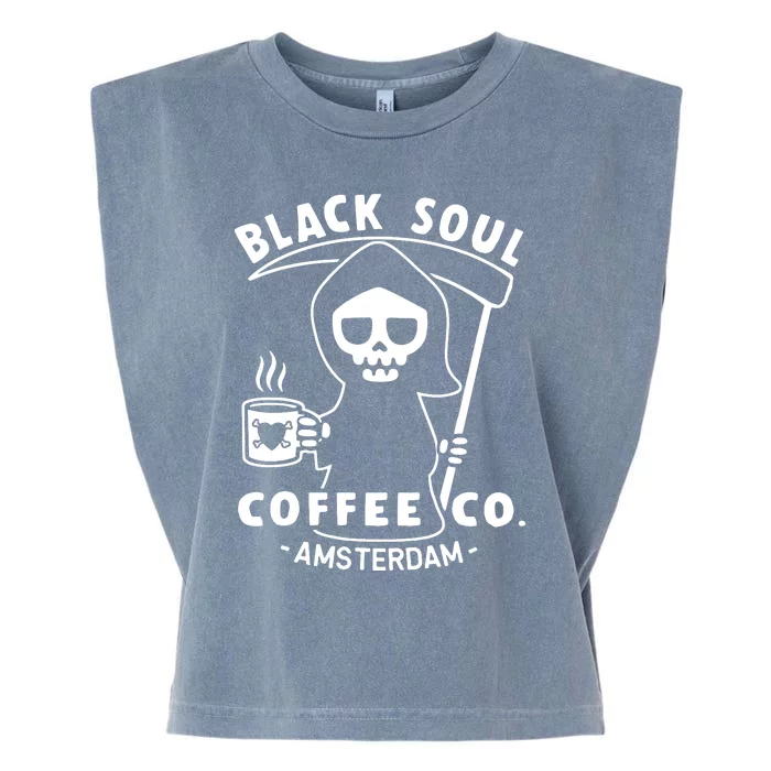 Amsterdam Black Soul Cafe Garment-Dyed Women's Muscle Tee