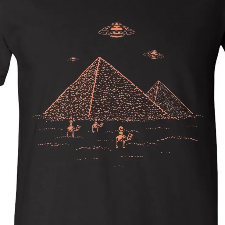 Alien Believer Saucer Cryptid Lover Extraterrestrial Beings V-Neck T-Shirt