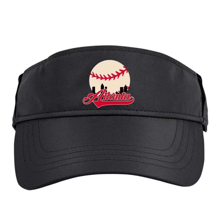 Atlanta Baseball Skyline Georgia Atlanta Adult Drive Performance Visor