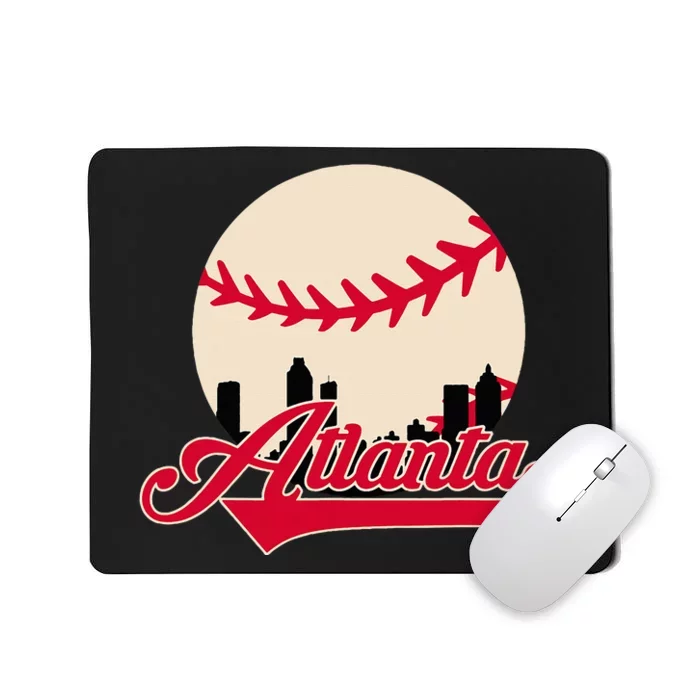 Atlanta Baseball Skyline Georgia Atlanta Mousepad