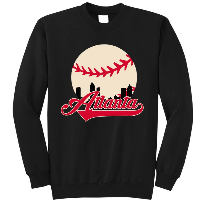 Atlanta Baseball Skyline Georgia Atlanta Tall Sweatshirt