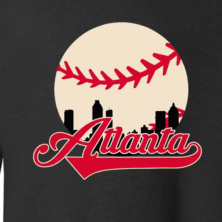 Atlanta Baseball Skyline Georgia Atlanta Toddler Sweatshirt