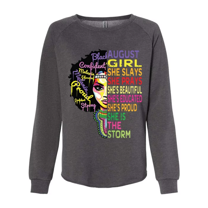 August Birthday Shirts For Women Queens Were Born In August Womens California Wash Sweatshirt