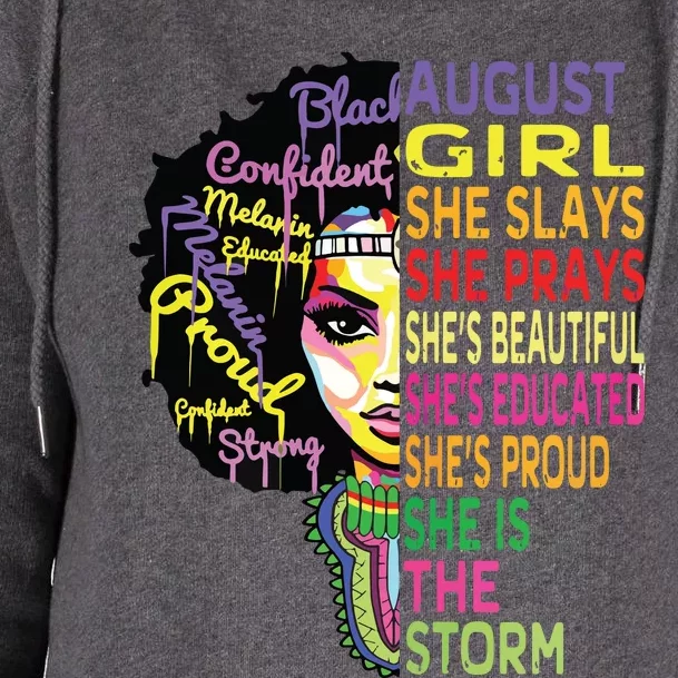 August Birthday Shirts For Women Queens Were Born In August Womens Funnel Neck Pullover Hood