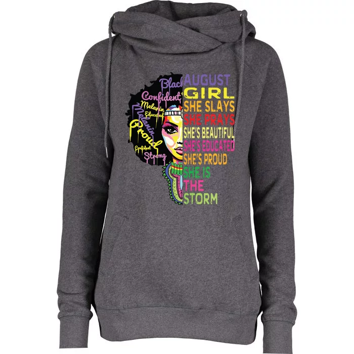 August Birthday Shirts For Women Queens Were Born In August Womens Funnel Neck Pullover Hood