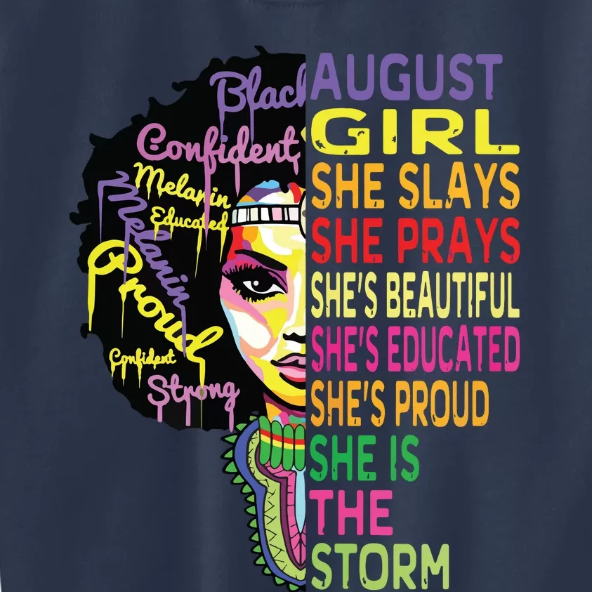 August Birthday Shirts For Women Queens Were Born In August Kids Sweatshirt