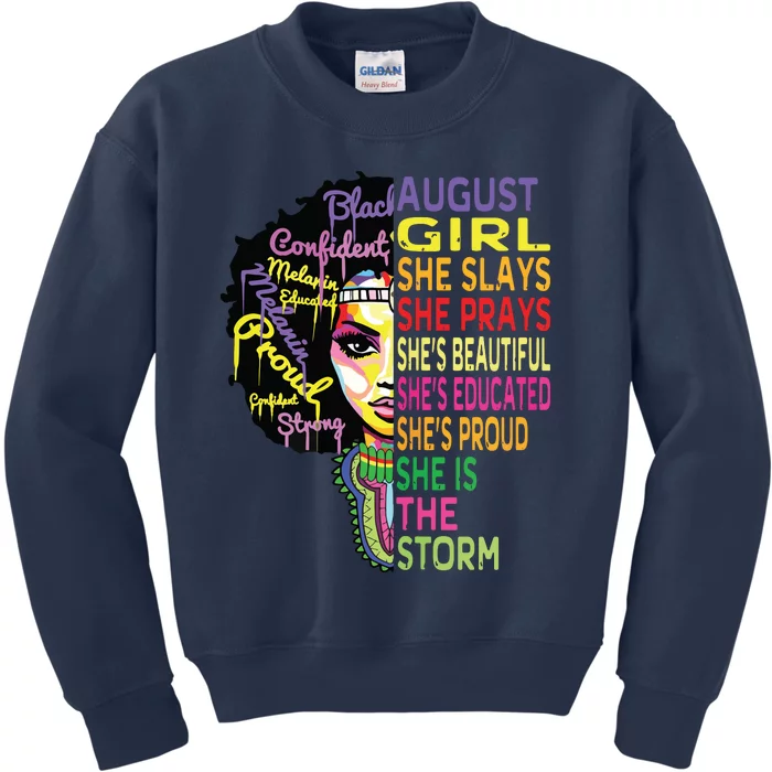 August Birthday Shirts For Women Queens Were Born In August Kids Sweatshirt