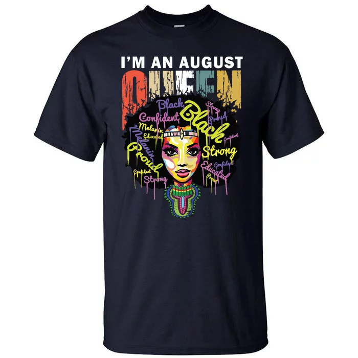 August Birthday Shirts For Women Queens Were Born In August Tall T-Shirt