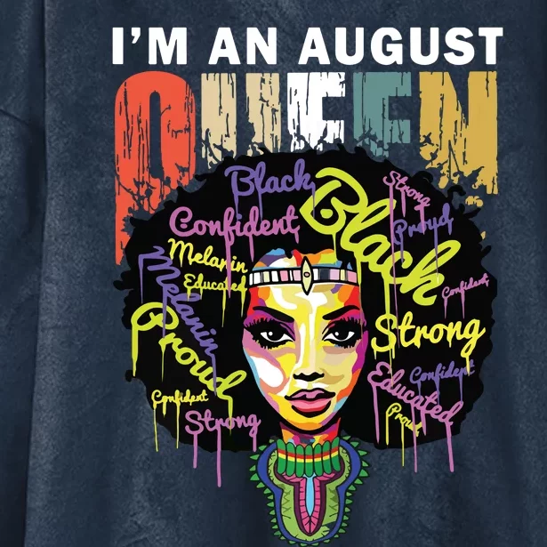 August Birthday Shirts For Women Queens Were Born In August Hooded Wearable Blanket