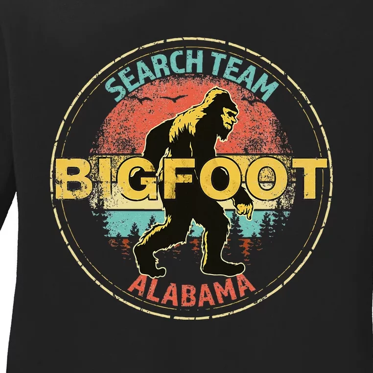 Alabama Bigfoot Search Team Sasquatch Merchandise Ladies Long Sleeve Shirt