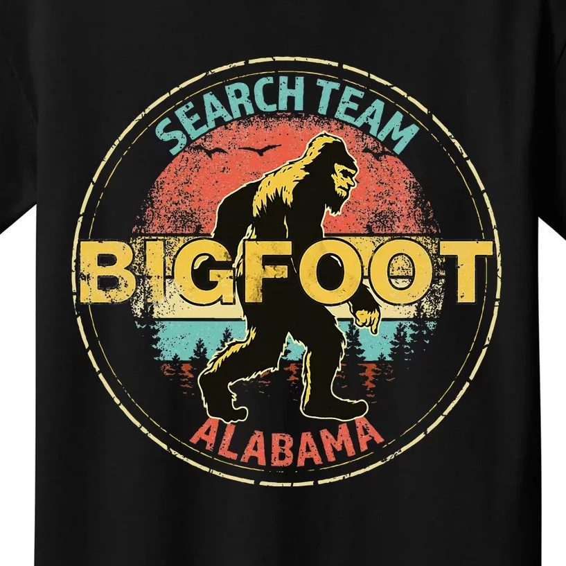 Alabama Bigfoot Search Team Sasquatch Merchandise Kids T-Shirt